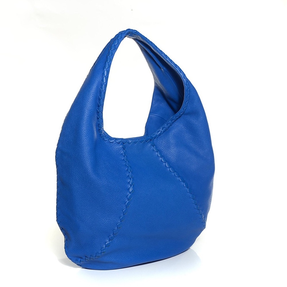 Bottega Veneta Cervo Signal Blue Deerskin Hobo